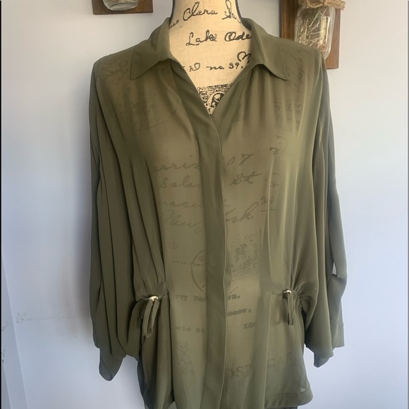 Chico’s  blouse sheer see through button down - Picture 1 of 13